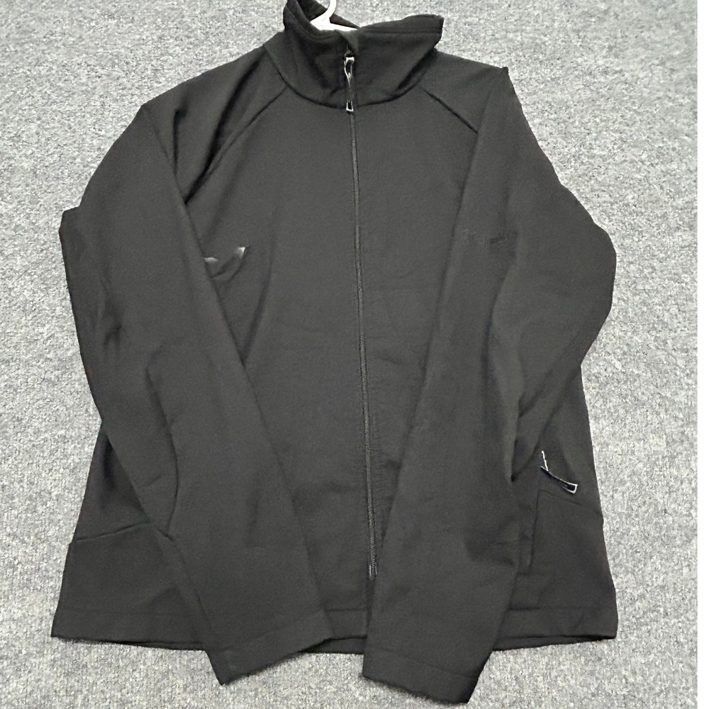 Columbia Jacket Womens Size L Black Softshell Full Zip Mock Neck Athletic Coat